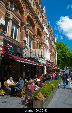 Restaurant terraces Irving Street Leicester Square central London England Britain UK Europe Stock Photo
