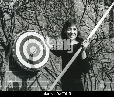 KENNY JONES  UK drummer enjoying a spot of archery while with The Faces about 1973. Photo George Wilkes Stock Photo