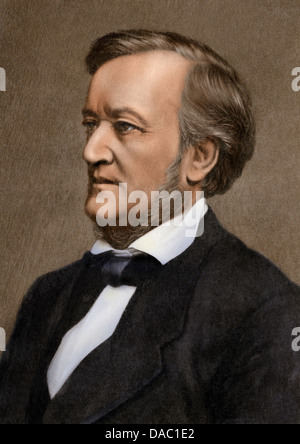 Composer Richard Wagner. Digitally colored photograph Stock Photo