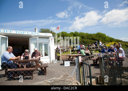 Cliff Top Cafe at Capel-Le-Ferne in Folkestone - Kent - UK Stock Photo ...