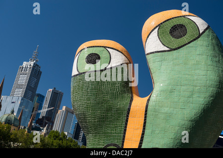 The Sculpture Ophelia on the Southbank Promenade, Melbourne, Australia Stock Photo