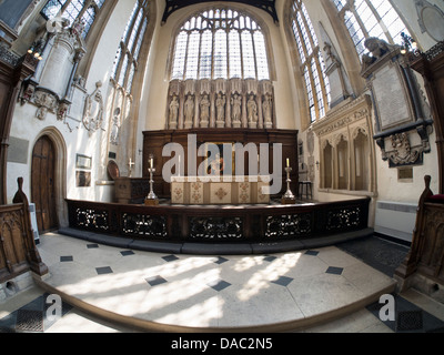 The altar of Saint Mary's Church, Oxford - fisheye view 1 Stock Photo