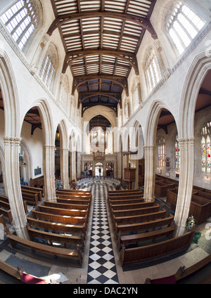 The interior of Saint Mary's Church, Oxford - fisheye view 3 Stock Photo
