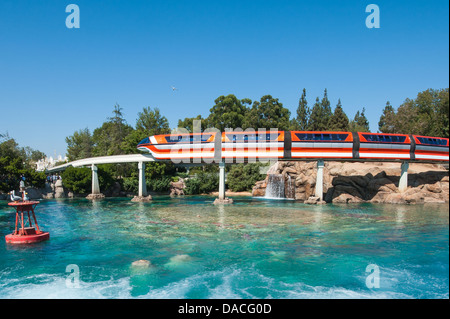 Monorail and Submarine Voyage ride Disneyland, Anaheim, California. Stock Photo