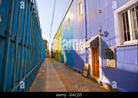 Street scene in Valparaiso, Chile Stock Photo