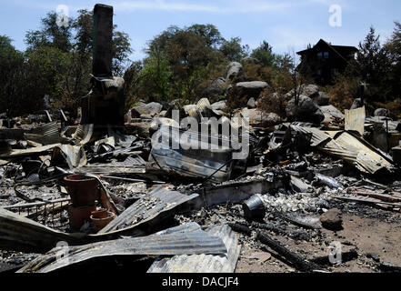 Yarnell AZ.  July 10,2013. USA. Today the city of Yarnell AZ open to resident to go back to their homes start the recovery and for visitors Wednesday July 10th,  after the Yarnell fire destroyed and damage over 150 homes and killed 19 hot-shot firefighters. Photo by Gene Blevins/LA DailyNews/ZumaPress (Credit Image: © Gene Blevins/ZUMAPRESS.com) Stock Photo