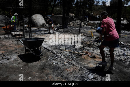 Yarnell AZ.  July 10,2013. USA. Today the city of Yarnell AZ open to resident to go back to their homes start the recovery and for visitors Wednesday July 10th,  after the Yarnell fire destroyed and damage over 150 homes and killed 19 hot-shot firefighters. Photo by Gene Blevins/LA DailyNews/ZumaPress (Credit Image: © Gene Blevins/ZUMAPRESS.com) Stock Photo