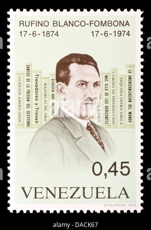 Postage stamp from Venezuela depicting Rufino Blanco-Fombona (writer) Stock Photo