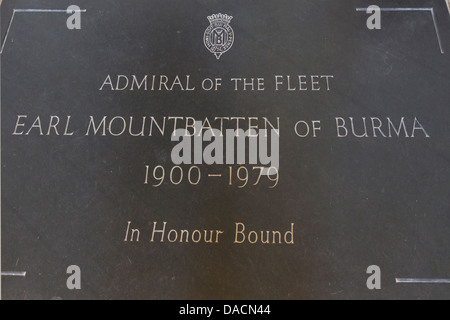 England Hampshire, Romsey abbey, Mountbatten tomb Stock Photo