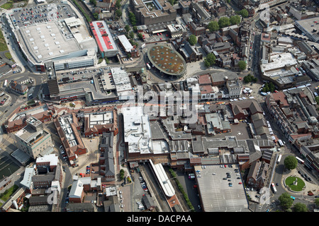 aerial view of Walsall town centre Stock Photo