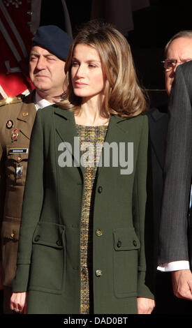 Princess Letizia of Spain attends the first parliament session with the new government at the Spanish parliament building in Madrid, Spain, 27 December 2011.  Photo: Albert Nieboer / NETHERLANDS OUT Stock Photo