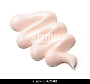 pink beige body cream gel cut out onto a white background Stock Photo