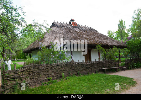 Ukrainian village in the spring Stock Photo