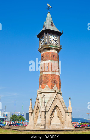 Clock tower on the seafront Skegness town centre  Lincolnshire England UK GB EU Europe Stock Photo