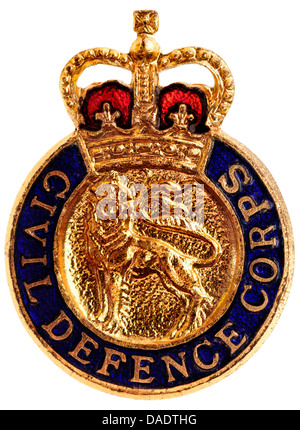 Civil Defence Corps (CDC) badge. (see description) Stock Photo