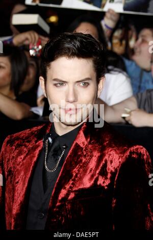 US actor Jackson Rathbone arrives for the World Premiere of 'The Twilight Saga: Breaking Dawn - Part 1' at Nokia Theatre at L.A. Live in Los Angeles, USA, 15 November 2011. Photo: Hubert Boesl Stock Photo