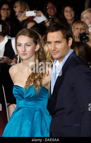 US actor Peter Facinelli and guest arrive for the World Premiere of 'The Twilight Saga: Breaking Dawn - Part 1' at Nokia Theatre at L.A. Live in Los Angeles, USA, 15 November 2011. Photo: Hubert Boesl Stock Photo