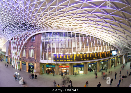 Western concourse area of Kings Cross Railway Station, terminus station for the East Coast Main Line, London, England. Stock Photo