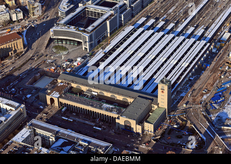 aerial view to Stuttgart Central Station, Stuttgart 21 construction site, Germany, Baden-Wuerttemberg, Stuttgart Stock Photo