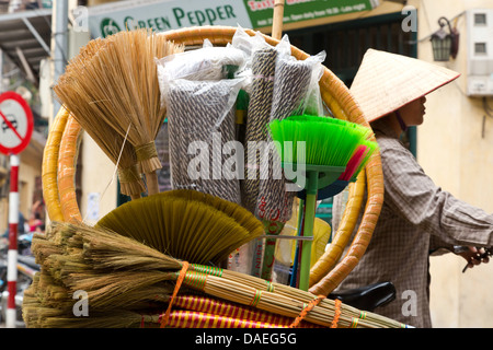Sweepers in Hanoi, Vietnam Stock Photo