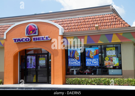 Miami Florida,Homestead,Taco Bell,fast food,restaurant restaurants food dining cafe cafes,Mexican food,outside exterior,front,entrance,FL130518012 Stock Photo