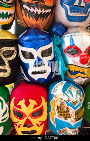 Arrangement of various luchador masks as a background Stock Photo - Alamy