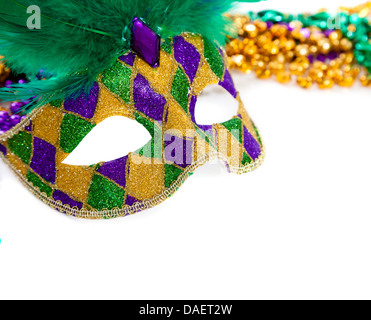 Download Green Mardi Gras Mask On A Bright Yellow Background Stock Photo Alamy PSD Mockup Templates