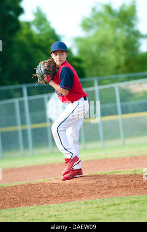 Little League baseball pitcher Ohio Stock Photo - Alamy