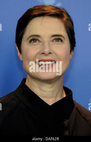 Jury president and Italian actress Isabella Rossellini poses during the photocall of the jury of the 61st International Berlin Film Festival in Berlin, Germany, 10 February 2011. The 61st Berlinale takes place from 10 to 20 February 2011. Photo: Tim Brakemeier Stock Photo