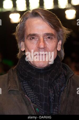 British actor Jeremy Irons arrives at the premiere of 'Margin Call' at the 61st Berlin International Film Festival, Berlinale, at Berlinale Palast in Berlin, Germany, on 11 February 2011. Photo: Hubert Boesl dpa Stock Photo