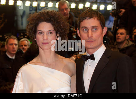 German actors Clemens Schick and Bibiana Beglau arrive at the premiere of 'True Grit' at the 61st Berlin International Film Festival, Berlinale, at Berlinale Palast in Berlin, Germany, on 10 February 2011. Photo: Hubert Boesl dpa Stock Photo