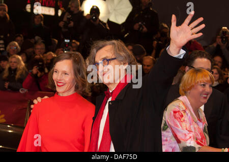 Director Wim Wenders and his wife Donata arrive at the premiere of 'True Grit' at the 61st Berlin International Film Festival, Berlinale, at Berlinalepalast in Berlin, Germany, on 10 February 2011. Photo: Hubert Boesl dpa Stock Photo