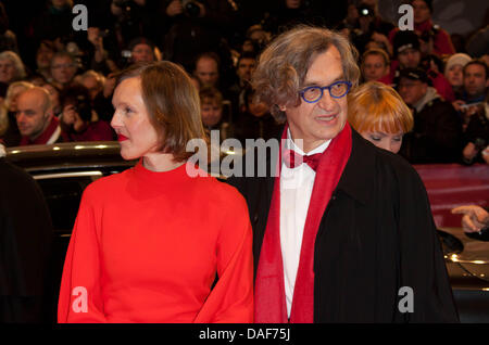 Director Wim Wenders and his wife Donata arrive at the premiere of 'True Grit' at the 61st Berlin International Film Festival, Berlinale, at Berlinalepalast in Berlin, Germany, on 10 February 2011. Photo: Hubert Boesl dpa Stock Photo