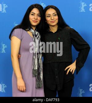 Turkish-born German director Yasemin Samdereli (R) and Turkish-born German scriptwriter Nesrin Samdereli poses during the photocall for the film 'Almanya' ('Almanya - Willkommen in Deutschland') during the 61st Berlin International Film Festival in Berlin, Germany, 12 February 2011. The film is running in the section competition out of competition of the International Film Festival Stock Photo