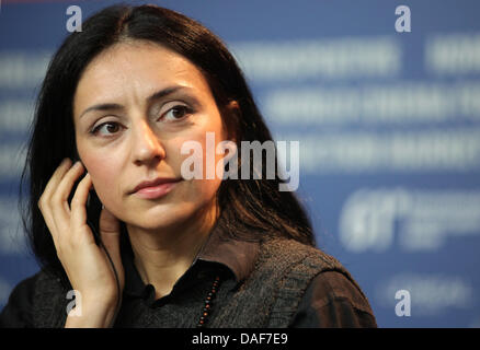 Turkish-born German director Yasemin Samdereli attends the press conference for the film 'Almanya' ('Almanya - Willkommen in Deutschland') during the 61st Berlin International Film Festival in Berlin, Germany, 12 February 2011. The film is running in the section competition out of competition of the International Film Festival. The 61st Berlinale takes place from 10 to 20 February  Stock Photo