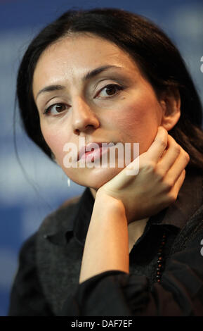 Turkish-born German director Yasemin Samdereli attends the press conference for the film 'Almanya' ('Almanya - Willkommen in Deutschland') during the 61st Berlin International Film Festival in Berlin, Germany, 12 February 2011. The film is running in the section competition out of competition of the International Film Festival. The 61st Berlinale takes place from 10 to 20 February  Stock Photo