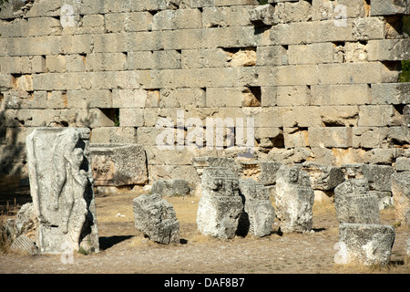 Türkei, Provinz Icel (Mersin), Uzuncaburc, Diokaisareia, Mauer am Tempel des Zeus Olbios Stock Photo