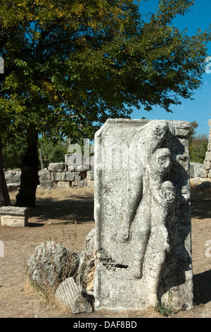Türkei, Provinz Icel (Mersin), Uzuncaburc, Diokaisareia, Archtekturdeatails im Tempel des Zeus Olbios Stock Photo