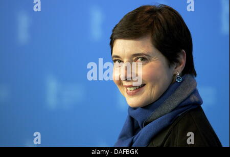 Italian actress Isabella Rossellini poses during the photocall for the film 'Late Bloomers' during the 61st Berlin International Film Festival in Berlin, Germany, 17 February 2011. The film is running in section Berlinale Special of the International Film Festival. The 61st Berlinale takes place from 10 to 20 February 2011. Photo: Hannibal dpa Stock Photo