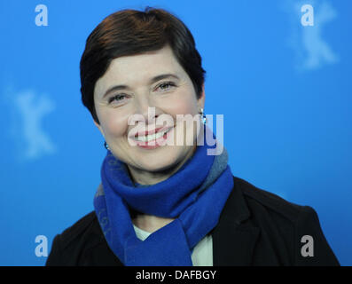 Italian actress Isabella Rossellini poses during the photocall for the film 'Late Bloomers' during the 61st Berlin International Film Festival in Berlin, Germany, 17 February 2011. The film is running in section Berlinale Special of the International Film Festival. The 61st Berlinale takes place from 10 to 20 February 2011. Photo: Britta Pedersen dpa Stock Photo