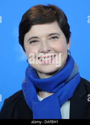 Italian actress Isabella Rossellini poses during the photocall for the film 'Late Bloomers' during the 61st Berlin International Film Festival in Berlin, Germany, 17 February 2011. The film is running in section Berlinale Special of the International Film Festival. The 61st Berlinale takes place from 10 to 20 February 2011. Photo: Britta Pedersen dpa Stock Photo