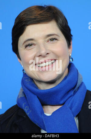 Italian actress Isabella Rossellini poses during the photocall for the film 'Late Bloomers' during the 61st Berlin International Film Festival in Berlin, Germany, 17 February 2011. The film is running in section Berlinale Special of the International Film Festival. The 61st Berlinale takes place from 10 to 20 February 2011. Photo: Britta Pedersen dpa Stock Photo