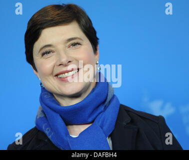 Italian actress Isabella Rossellini poses during the photocall for the film 'Late Bloomers' during the 61st Berlin International Film Festival in Berlin, Germany, 17 February 2011. The film is running in section Berlinale Special of the International Film Festival. The 61st Berlinale takes place from 10 to 20 February 2011. Photo: Britta Pedersen dpa Stock Photo