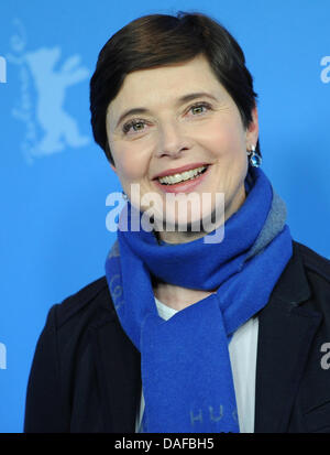 Italian actress Isabella Rossellini poses during the photocall for the film 'Late Bloomers' during the 61st Berlin International Film Festival in Berlin, Germany, 17 February 2011. The film is running in section Berlinale Special of the International Film Festival. The 61st Berlinale takes place from 10 to 20 February 2011. Photo: Britta Pedersen dpa Stock Photo