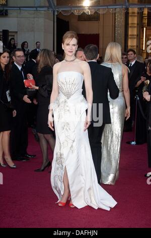 Australian actress Nicole Kidman arrives for the 83rd Academy Awards, the Oscars in Los Angeles, USA, 27 February 2011. Photo: Hubert Boesl Stock Photo