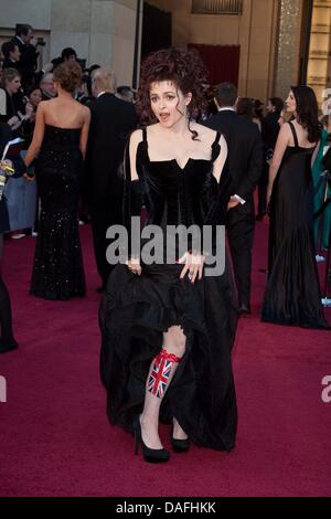 British actress Helena Bonham Carter arrives for the 83rd Academy Awards, the Oscars in Los Angeles, USA, 27 February 2011. Photo: Hubert Boesl Stock Photo