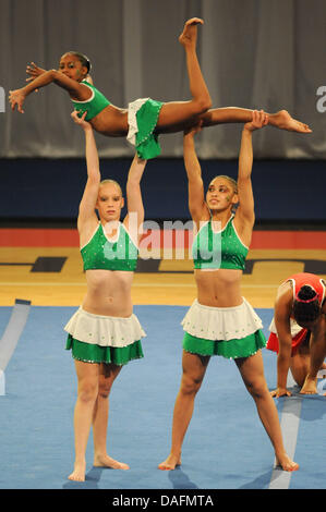 CAPE TOWN, SOUTH AFRICA - Friday 12 July 2013, members of Golden Lions Gymnastics in Johannesburg perform during the FIG (Federation Internationale De Gymnastique) 2nd World Gym for Life Challenge being held at the CTICC (Cape Town International Convention Centre). The event is from 11-13 July. Photo by Roger Sedres/ImageSA/Alamy Live News Stock Photo