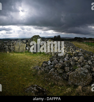 Creggandevesky Neolithic Court Tomb in County Tyrone, Northern Ireland, UK Stock Photo