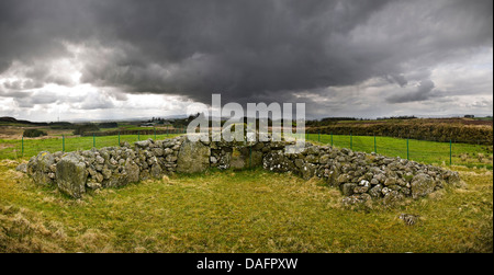 Creggandevesky Neolithic Court Tomb in County Tyrone, Northern Ireland, UK Stock Photo