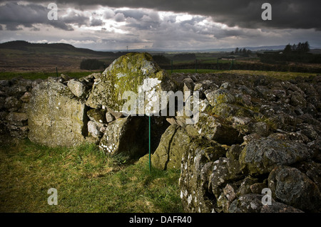 Creggandevesky Neolithic Court Tomb in County Tyrone, Northern Ireland, UK Stock Photo